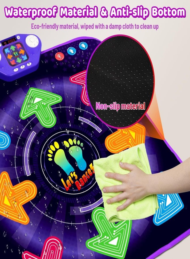TooLion Dance Mat Toys for 3-12 Year Old Girls Boys, Dance Pad with Light Up 8-Buttons & Bluetooth, Music Dance Game with 7 Game Modes, Christmas Birthday Gifts for 3 4 5 6 7 8 9 10+ Year Old Girls Boys - Image 5